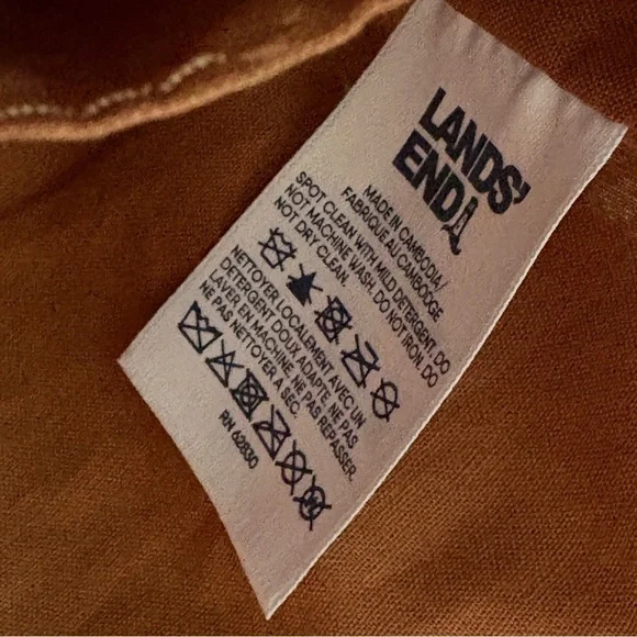 Lands’ End Quilted Paisley Crossbody Shoulder Bag Tan Brown Preloved - Picture 5 of 9